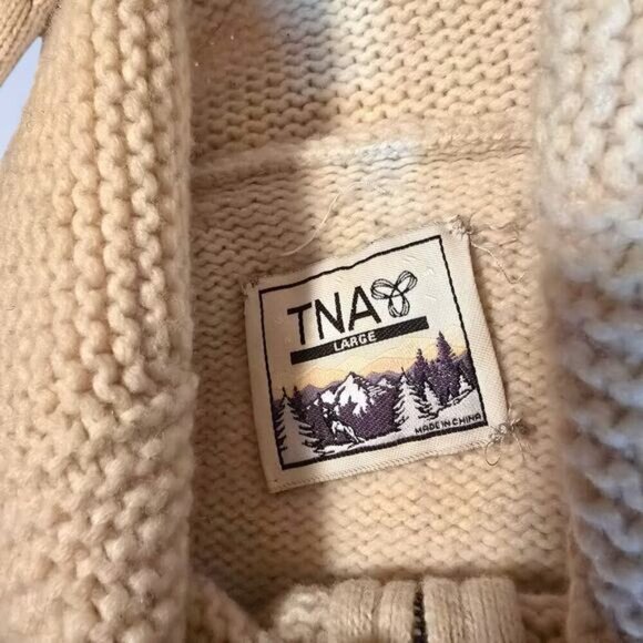 Aritzia TNA Sea to Sky Cowichan Style Lambswool Sweater - Size Large - Picture 8 of 8